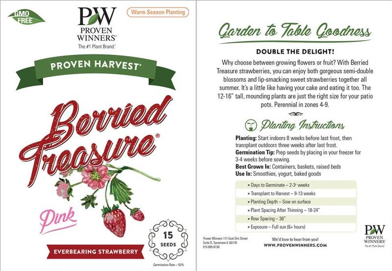 Proven Winners strawberry seeds at Soares Nursery